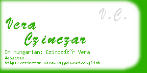 vera czinczar business card